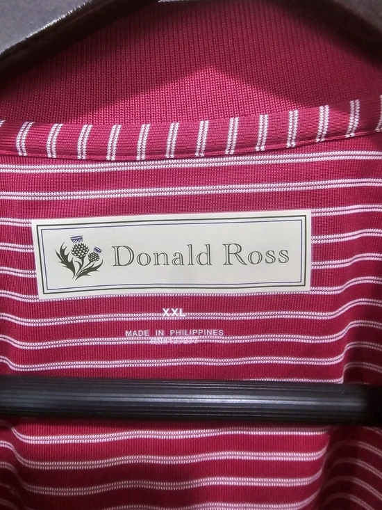 Donald Ross Golf Polo Mens XXL NWT Striped Performance Shirt - Picture 4 of 7